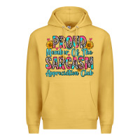 Antique Gold proud member of the sarcasm appreciation club Premium Hoodie - Zillion Design Studio