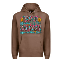 Chestnut proud member of the sarcasm appreciation club Premium Hoodie - Zillion Design Studio