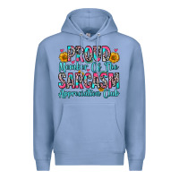 Colony Blue proud member of the sarcasm appreciation club Premium Hoodie - Zillion Design Studio