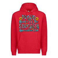 Red proud member of the sarcasm appreciation club Premium Hoodie - Zillion Design Studio