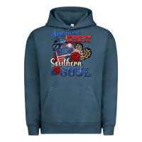 Pigment Midnight Navy american heart southern soul Urban Hoodie - Zillion Design Studio