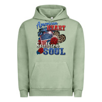 Pigment Oil Green american heart southern soul Urban Hoodie - Zillion Design Studio