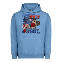 Pigment Pebble Blue american heart southern soul Urban Hoodie - Zillion Design Studio