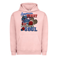 Pigment Salmon american heart southern soul Urban Hoodie - Zillion Design Studio