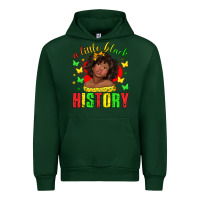 Forest Green a little black history with girl juneteenth Urban Hoodie - texasbilliewilder