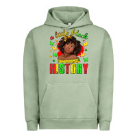 Pigment Oil Green a little black history with girl juneteenth Urban Hoodie - texasbilliewilder