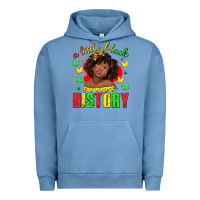 Pigment Pebble Blue a little black history with girl juneteenth Urban Hoodie - texasbilliewilder