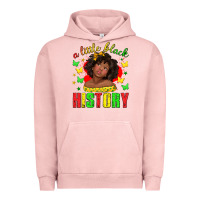Pigment Salmon a little black history with girl juneteenth Urban Hoodie - texasbilliewilder