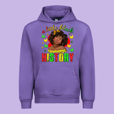 Urban Hoodie a little black history with girl juneteenth