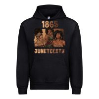Black 1865 juneteenth melanin with afro Urban Hoodie - texasbilliewilder