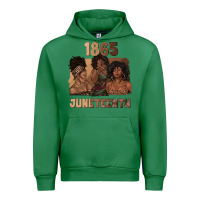 Emerald 1865 juneteenth melanin with afro Urban Hoodie - texasbilliewilder