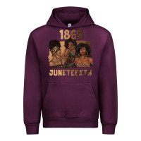 Mauve Wine 1865 juneteenth melanin with afro Urban Hoodie - texasbilliewilder