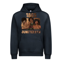 Navy 1865 juneteenth melanin with afro Urban Hoodie - texasbilliewilder