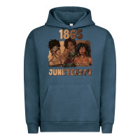 Pigment Midnight Navy 1865 juneteenth melanin with afro Urban Hoodie - texasbilliewilder