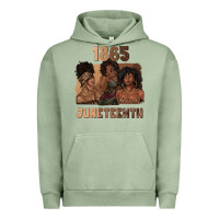 Pigment Oil Green 1865 juneteenth melanin with afro Urban Hoodie - texasbilliewilder