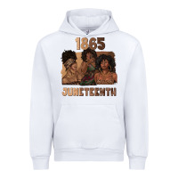 White 1865 juneteenth melanin with afro Urban Hoodie - texasbilliewilder