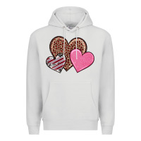 Dove Grey valentine's day hearts Premium Hoodie - RanaPortraitStore