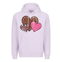 Lilac valentine's day hearts Premium Hoodie - RanaPortraitStore