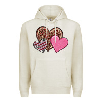 Oatmeal Heather valentine's day hearts Premium Hoodie - RanaPortraitStore