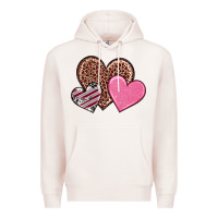 Pale Pink valentine's day hearts Premium Hoodie - RanaPortraitStore