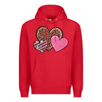 Red valentine's day hearts Premium Hoodie - RanaPortraitStore