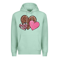 Seafoam valentine's day hearts Premium Hoodie - RanaPortraitStore
