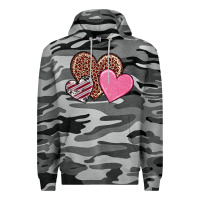 Slate Camo valentine's day hearts Premium Hoodie - RanaPortraitStore