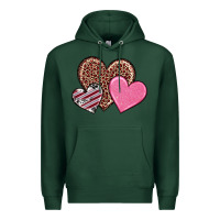 Sports Green valentine's day hearts Premium Hoodie - RanaPortraitStore