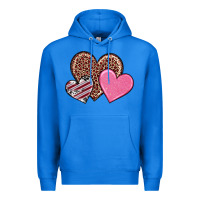 True Royal valentine's day hearts Premium Hoodie - RanaPortraitStore