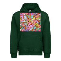 Forest Green Easter bunny carrot and quail egg Urban Hoodie - RanaPortraitStore