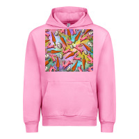 Fuchsia Pink Easter bunny carrot and quail egg Urban Hoodie - RanaPortraitStore