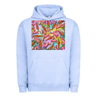 Pigment Grape Ice Easter bunny carrot and quail egg Urban Hoodie - RanaPortraitStore