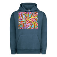 Pigment Midnight Navy Easter bunny carrot and quail egg Urban Hoodie - RanaPortraitStore