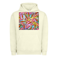 Pigment Pistachio Easter bunny carrot and quail egg Urban Hoodie - RanaPortraitStore