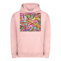 Pigment Salmon Easter bunny carrot and quail egg Urban Hoodie - RanaPortraitStore
