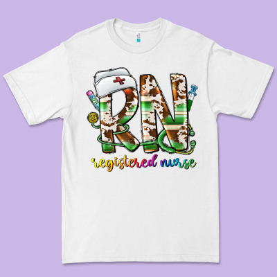 Rn Registered Nurse Premium Tee Designed By Cowhidedigitalart