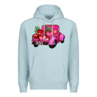 Blue Mist valentine's day heart cactus truck Premium Hoodie - RanaPortraitStore