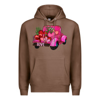 Chestnut valentine's day heart cactus truck Premium Hoodie - RanaPortraitStore