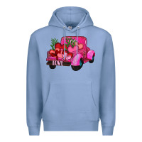 Colony Blue valentine's day heart cactus truck Premium Hoodie - RanaPortraitStore