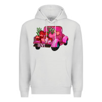 Dove Grey valentine's day heart cactus truck Premium Hoodie - RanaPortraitStore