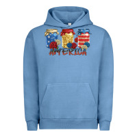 Pigment Pebble Blue america mason jar Urban Hoodie - Zillion Design Studio
