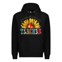Black teacher with sunflower Premium Hoodie - texasbilliewilder