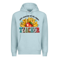Blue Mist teacher with sunflower Premium Hoodie - texasbilliewilder