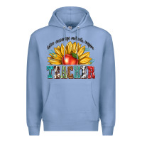 Colony Blue teacher with sunflower Premium Hoodie - texasbilliewilder