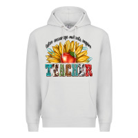Dove Grey teacher with sunflower Premium Hoodie - texasbilliewilder