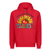 Red teacher with sunflower Premium Hoodie - texasbilliewilder