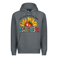 Rock teacher with sunflower Premium Hoodie - texasbilliewilder