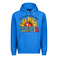 True Royal teacher with sunflower Premium Hoodie - texasbilliewilder