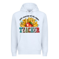 White teacher with sunflower Premium Hoodie - texasbilliewilder