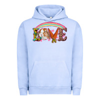 Pigment Grape Ice Easter Bunny Love With Rainbow Urban Hoodie - RanaPortraitStore